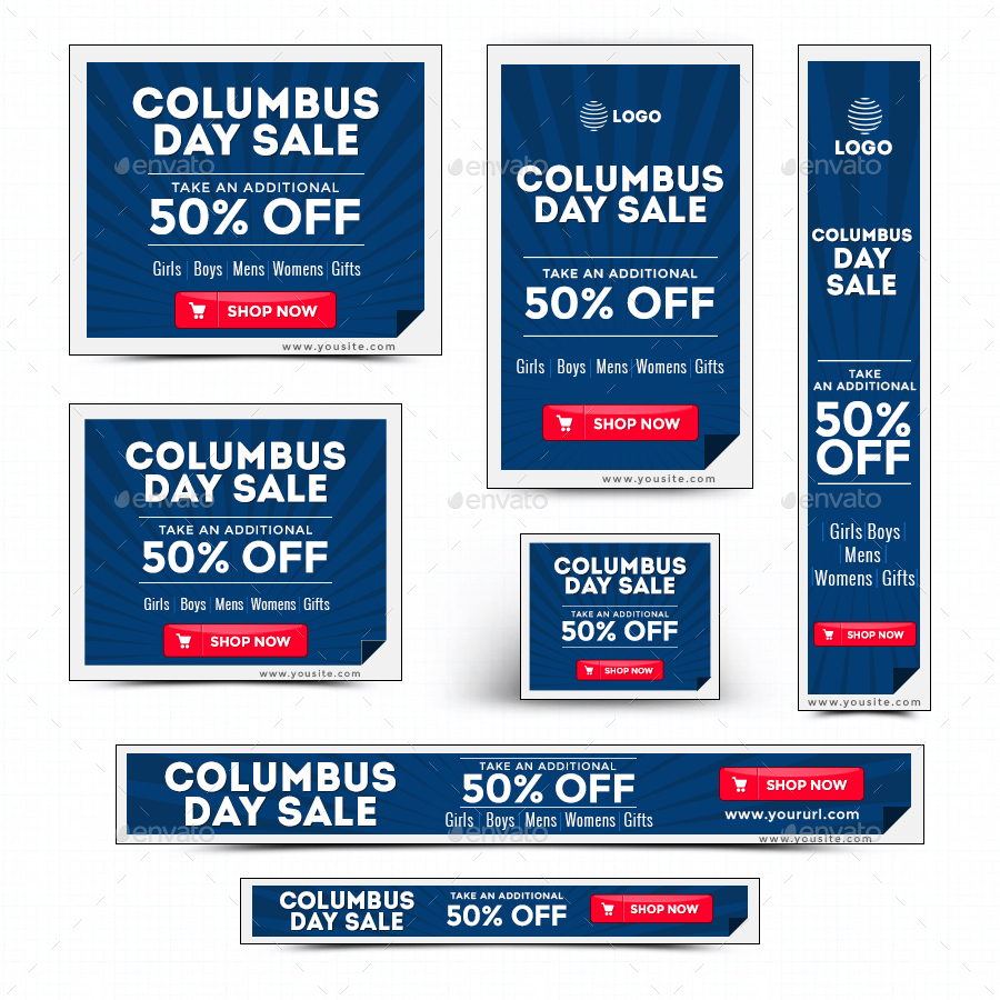 Columbus Day Sale Banners by doto GraphicRiver